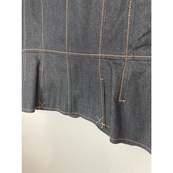 ANN TAYLOR LOFT Denim 3/4 Length Sleeved Blazer Size 10P - Picture 7 of 8